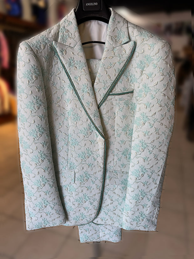 prom suits green with rhinestne. Angelino