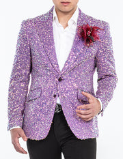 sparkle blazer men lavender, Angelino