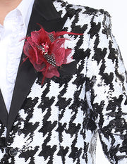 mens sequin blazer, black and white, Angelino