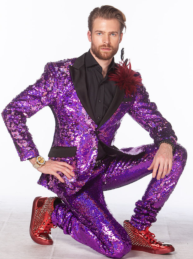 sequin suit for men pink, Angelino