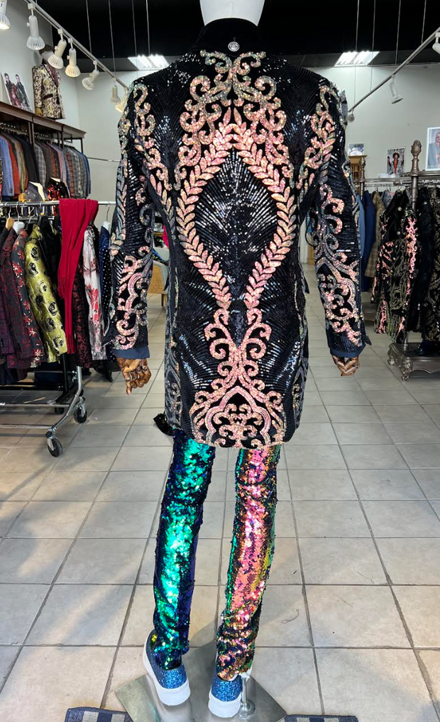 sequin long coat men, Angelino