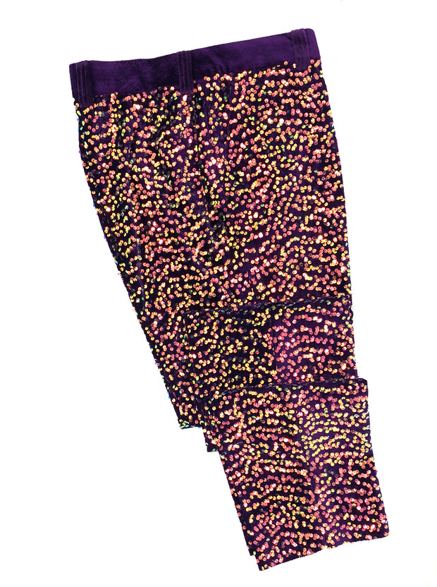 sparkle mens pants, purple. ANGELINO