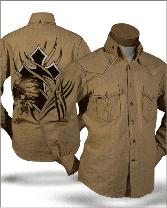 Men's Fashion Shirt - Indian Beige - ANGELINO