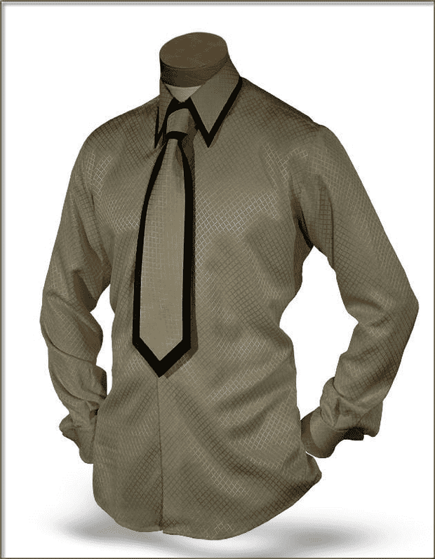 Men's Silk Shirt, SJ Beige-Dress Shirt-Fashion - ANGELINO