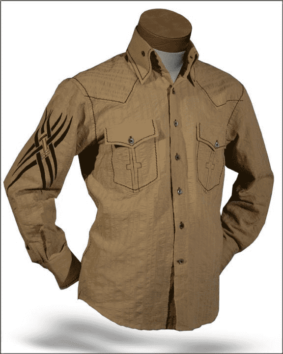 Men's Fashion Shirt - Indian Beige - ANGELINO