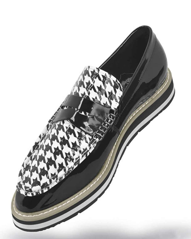 Men's Leather Loafer - Bahama Houndstooth - Fashion - men - 2020 - ANGELINO