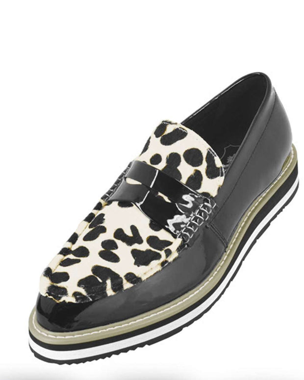 Men's Leather Loafer - Bahama Tiger Black - Fashion - Mens - ANGELINO