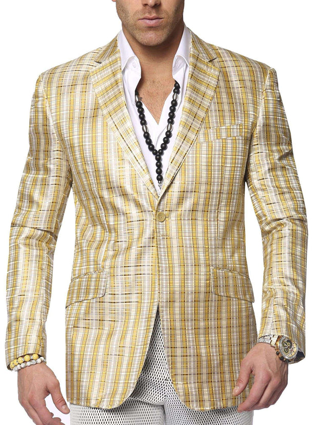 Big and Tall Blazer for men, Mens sport coat, Linea Beige - ANGELINO