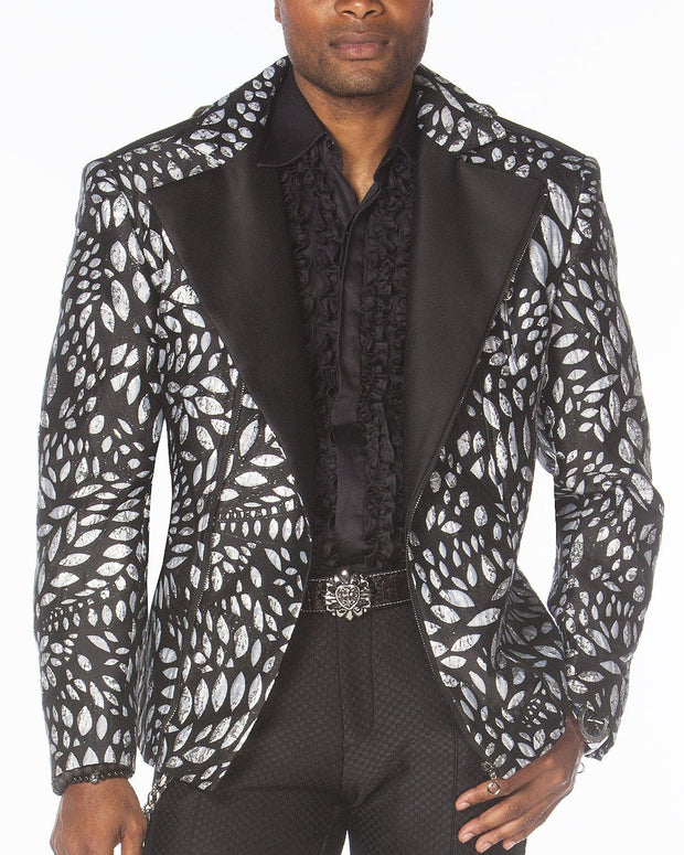 Men's Fashion Jacket - Men's Biker Jacket - T. Silver - ANGELINO