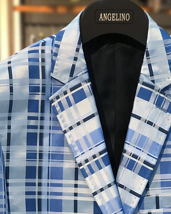 Mens Big and Tall - Mens Sport Coat - Blazer for men - Malibu Blue/Navy - ANGELINO