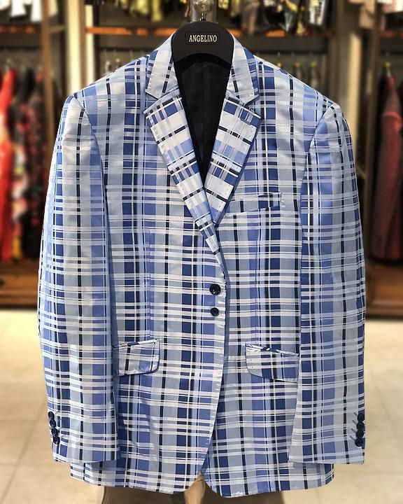 Mens Big and Tall - Mens Sport Coat - Blazer for men - Malibu Blue/Navy - ANGELINO