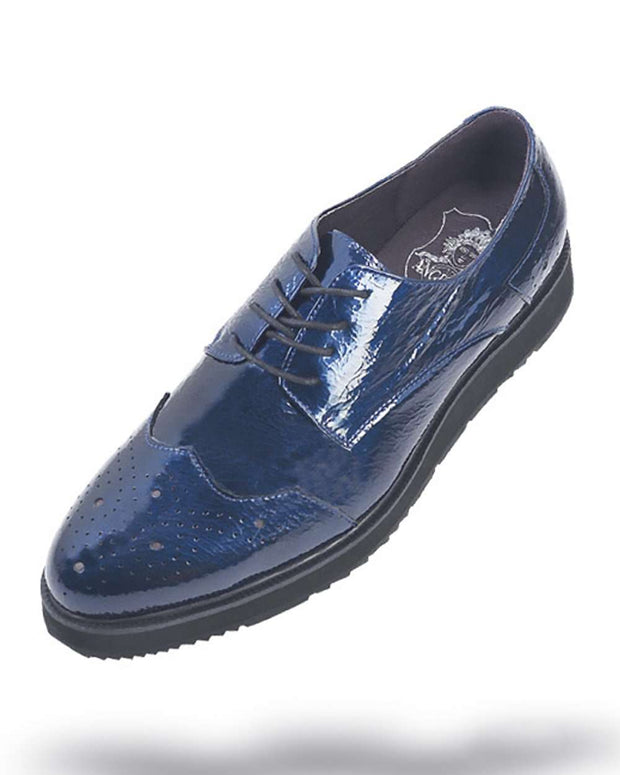 Men's Leather Shoes - Paris Blue - Fashion - Stylish - 2020 - ANGELINO