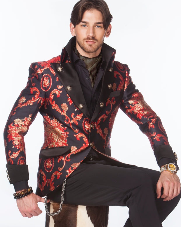 Long Blazer - Prom tuxedo 2021 - Lord V. Red - Long Blazer - ANGELINO