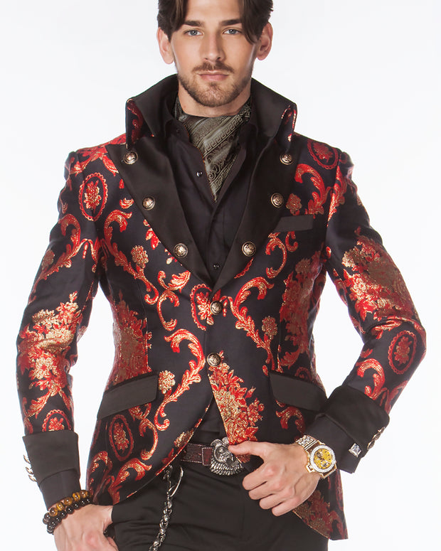 Long Blazer - Prom tuxedo 2021 - Lord V. Red - Long Blazer - ANGELINO