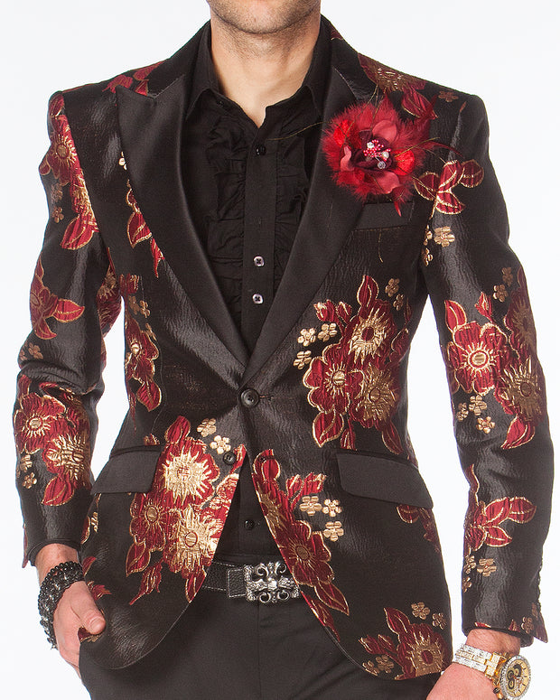 Prom Blazer - Tuxedo - Sun F. Burgundy - Prom Tuxedo 2021 - ANGELINO