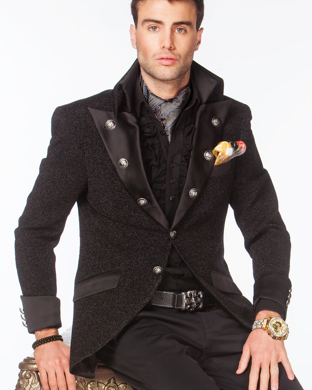 Prom Blazer - Prom 2021 - Lord Black - Semi Long Blazer - ANGELINO