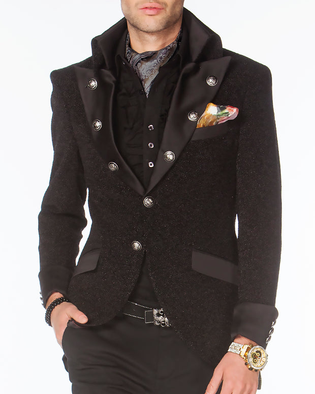 Prom Blazer - Prom 2021 - Lord Black - Semi Long Blazer - ANGELINO