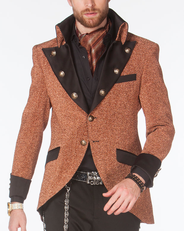 Prom Blazer - Prom Tuxedo - Lord Rose Gold - Semi Long Jacket - ANGELINO