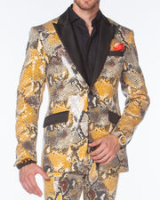 Prom Suit, Sequin Suit -  Python Gold - Mens - Fashion - Suits - ANGELINO