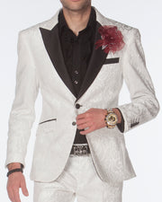 Men's Fashion Suit, Tuxedo - New Salsa White - Prom - Suits - wedding - ANGELINO