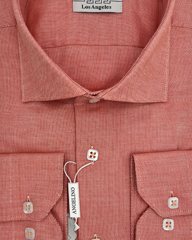 red/white cotton shirt - ANGELINO