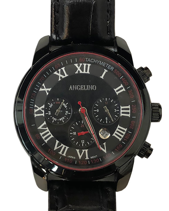 Men's Fashion Watch Saturn Black- Mens - Fashion - Accessories - ANGELINO