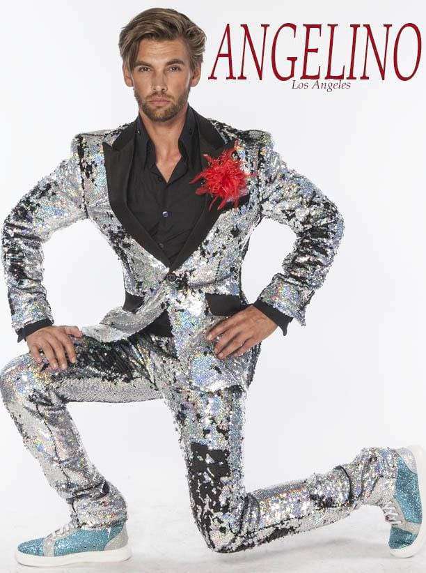 Sequin Suits, R. Sequin Silver - Mens - Tuxedo - Suits - ANGELINO