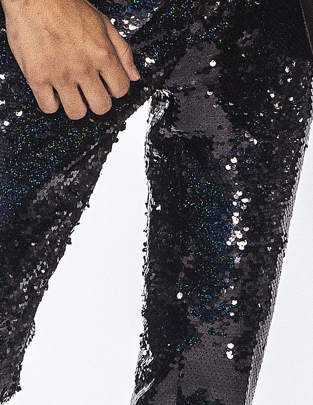 black sequin pants 1 - ANGELINO