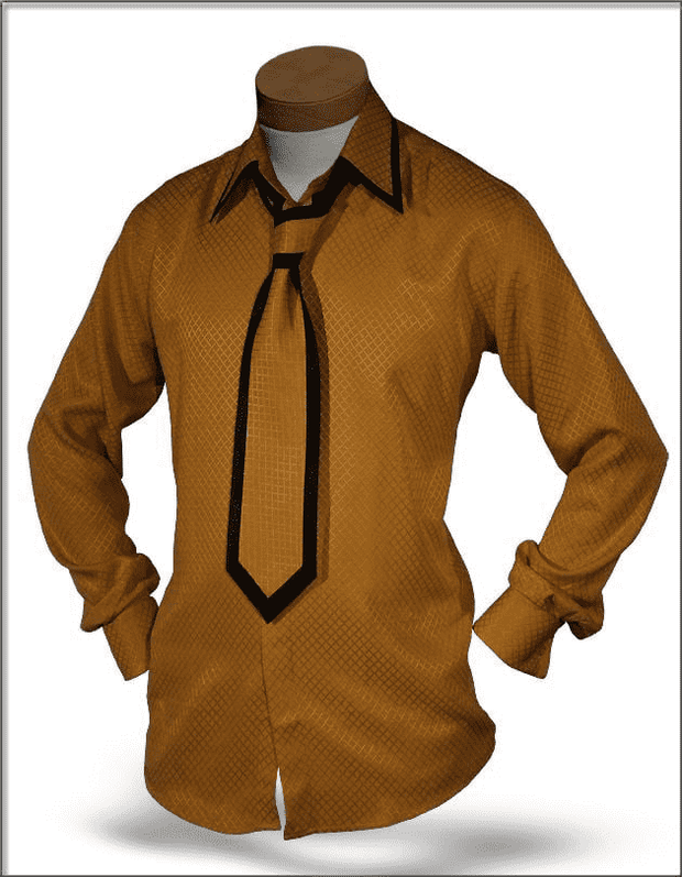 Mens Silk Shirt,  SJ Gold - Dress shirts - Fashion - ANGELINO