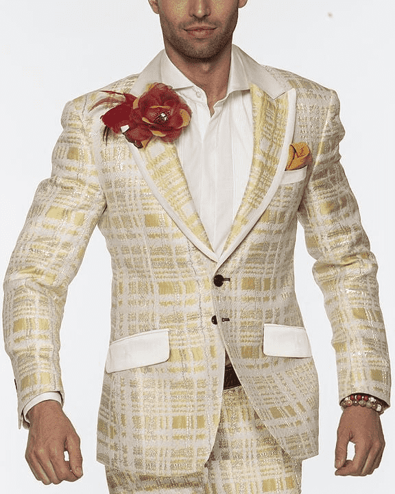 Men's Fashion Suit, Maro Yellow - Prom - Suits - 2020 - ANGELINO