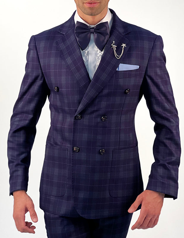 Plaid Suit Mens, ANGELINO