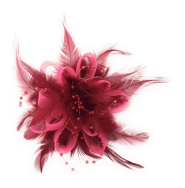 Men's Fashion Lapel Flower- Flower6 Burgundy - ANGELINO