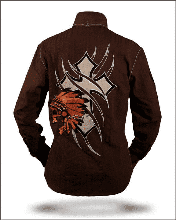 Men's Fashion Shirt - Indian Brown - ANGELINO