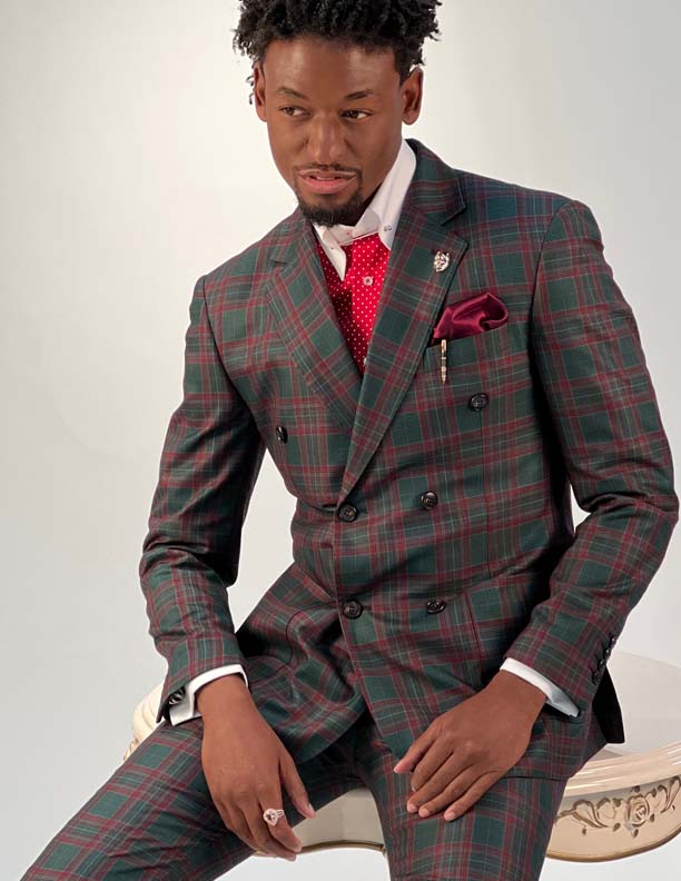 plaid suit men, ANGELINO
