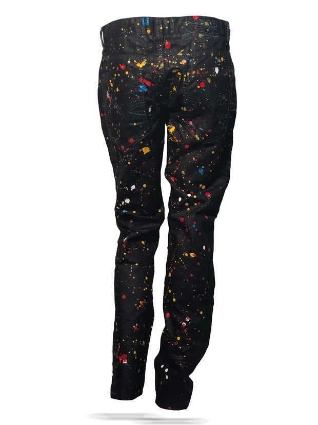 Men's Jeans - Hand painted Jeans - Splash - ANGELINO