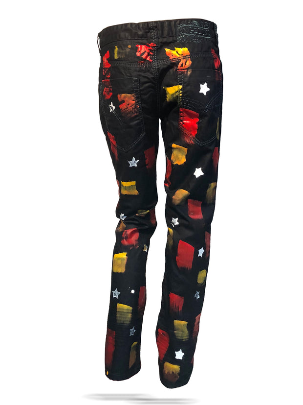 Men's Jeans - Hand painted Jeans - Star - ANGELINO