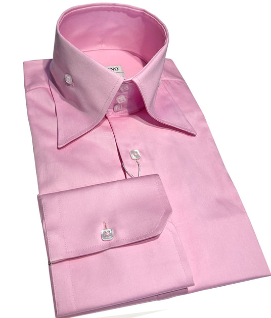 high collar shirt, pink - ANGELINO high collar shirt, pink - ANGELINO