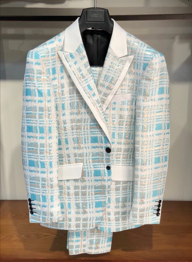 Men's Fashion Suit, Maro Teal - Prom - Suits - Tuxedo - ANGELINO