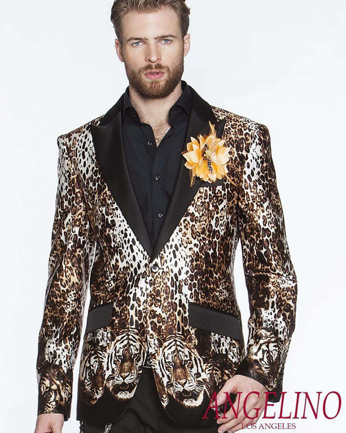 Tiger print blazer mens online