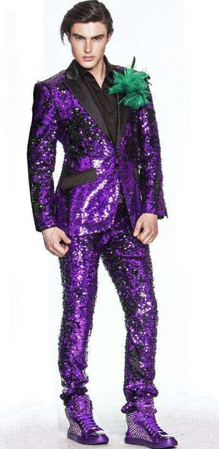 Sequin Suit, Sequin Suit for Men, Purple Sequin Suit, Angelino 46R/40