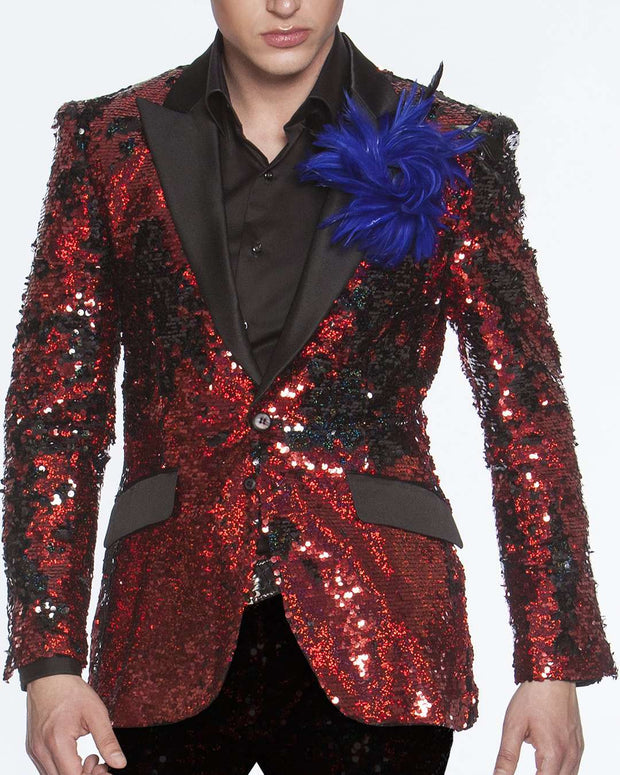 Sequin blazer Red - ANGELINO