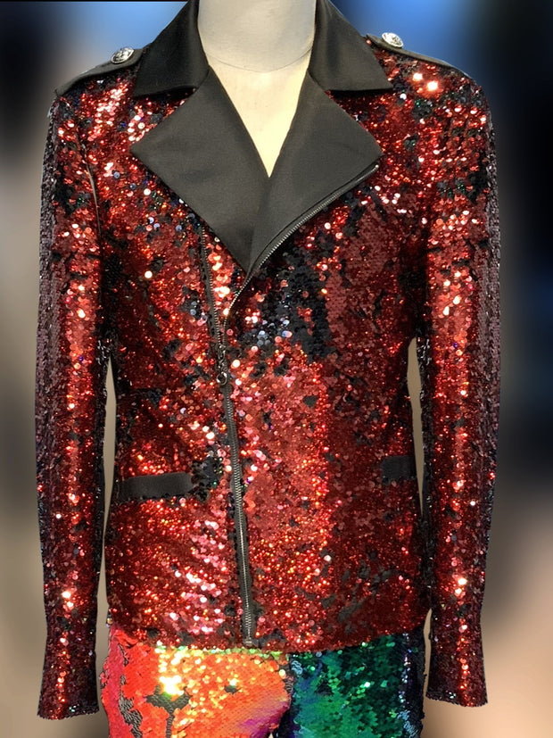 sequin biker jackets, Angelino