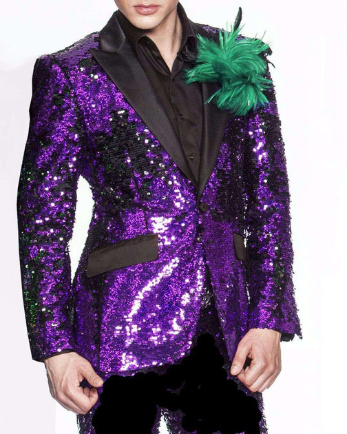 Mens purple 2025 sequin jacket