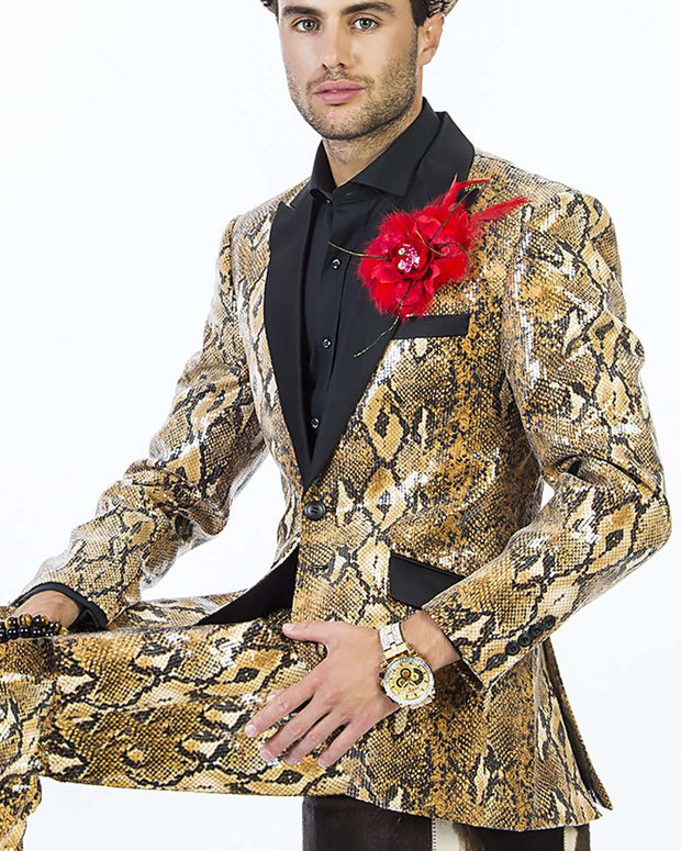 Sequin blazer mens - Snake - Tuxedo - Prom - Wedding - ANGELINO