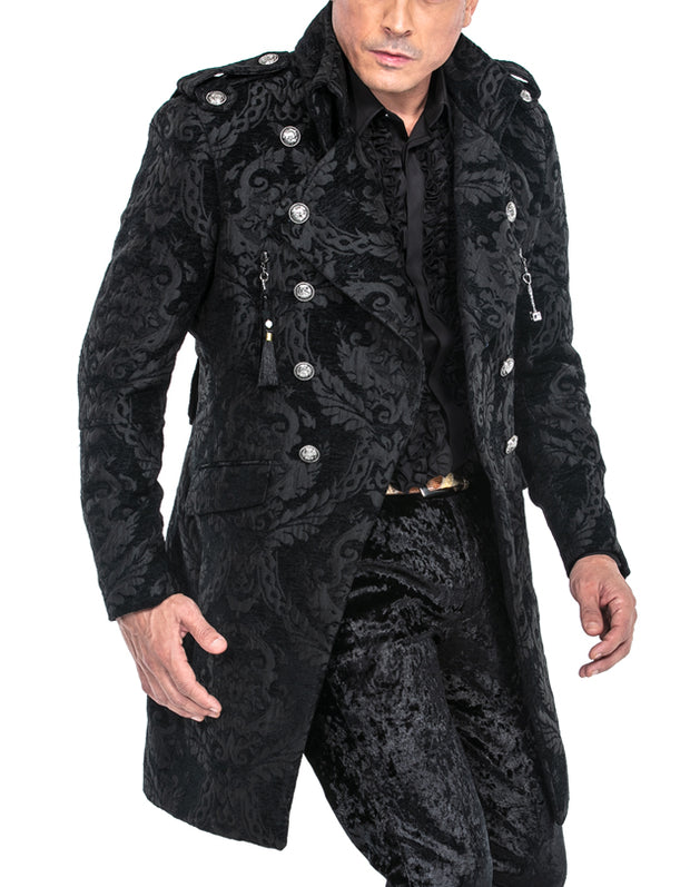 Men's Fashion Jacket - Majesty1 Black/Black - Stylish - Coat - Long - ANGELINO