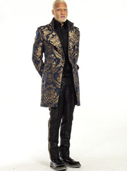 mens long coat, majesty black, ANGELINO