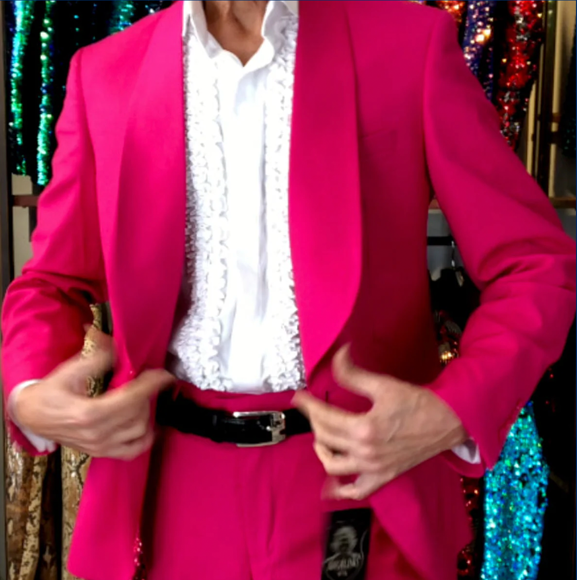 mens suit, Hot Pink shawl Lapel 38 mens suit, Hot Pink shawl Lapel 38