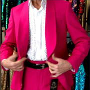 mens suit, Hot Pink shawl Lapel, Angelino