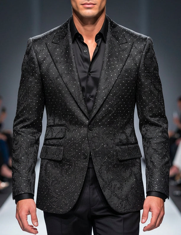 エルチェレTAILORED PADDED LINING PROM JACKET rhinestone-flower-blazer_620x.