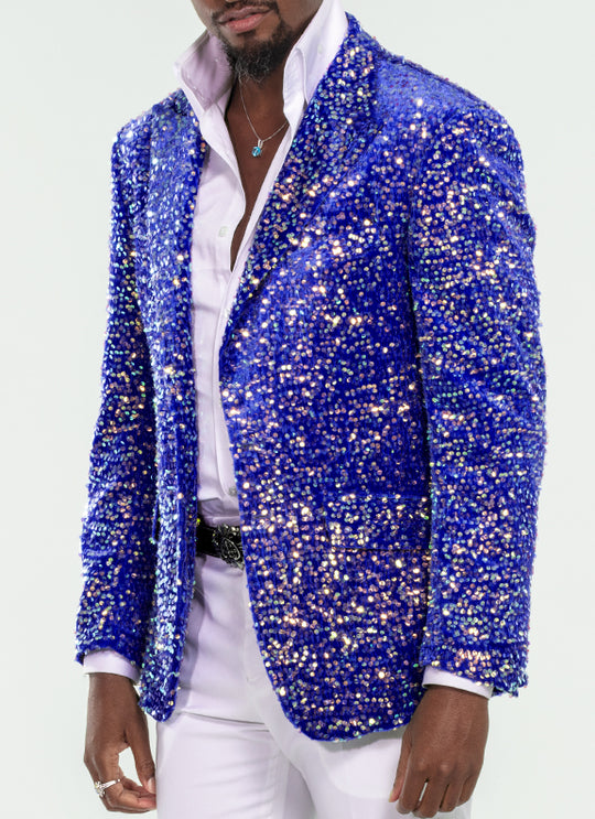 sequin blazer men blue,Angelino sequin blazer men blue,Angelino